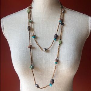 Silpada Stone Beaded Long Mecklace